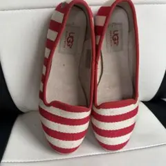 ★UGG アグ♡これからの季節活躍♡ストライプフラットシューズ　23cm