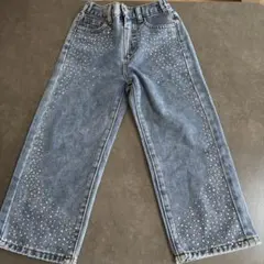 SHEIN キッズ ラインストーン デニムパンツ 6Y
