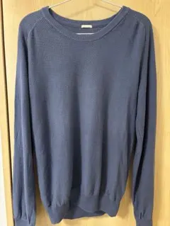 美品 マッシモアルバ リネン100% ニット ポロシャツ ブルー XSサイズ 