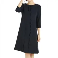 ストロベリーフィールズ エステルダククロスワンピース/ネイビー/日本製