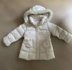 MIKI HOUSE フード付きダウンコート 100