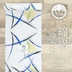 竺仙『綿絽』浴衣反物◇穂模様□白□木綿◇お仕立て可♪夏着物□反26 