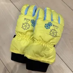 子ども用防水スキー手袋 イエロー/ブルー