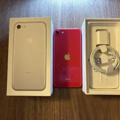Apple iPhone SE2レッド 本体と付属品(イヤホン、充電器未使用)