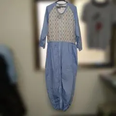 つなぎ服 ライトブルー アーガイル柄のサムネイル