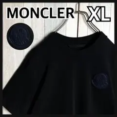3871【未使用級・極美品・QR鑑定済・XL】モンクレール ラバーロゴ Tシャツ