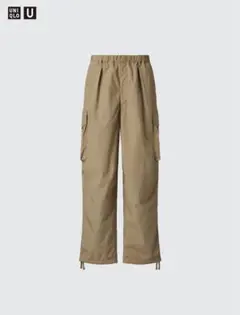 UNIQLO U ワイドフィットパラシュートカーゴパンツ ベージュ Sサイズ