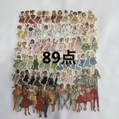 【コラージュ素材】　人物シール　ビンテージ
