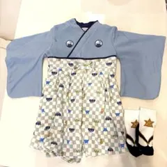 ベビー男の子袴　お食い初め百日祝い　ロンパース　80センチ　KOTOBUKIEN