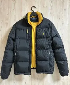 ポロ ラルフローレン ネイビー ダウンジャケット 肉厚 RL250 xs 修繕有
