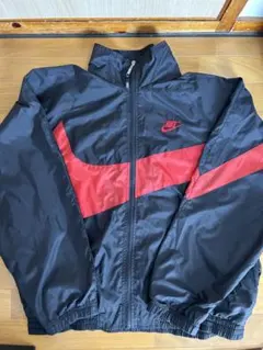 Nike 90s 古着 ナイロンジャケット 黒/赤