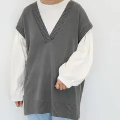 AMERICAN HOLICグレー Vネック ニットベストセット