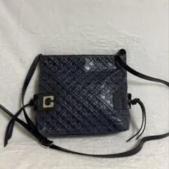 ゲラルディーニ★ショルダーバッグ★レザー★濃紺系★美品のサムネイル