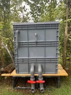 (水漏れ心配無用)ポンプ付き池フィルター万能濾過装置 池フィルター最高濾過装置大 濾過器 ろ過 沈殿層 蓋あり 濾過装置 濾過外部式濾過層 ウィスト