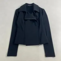 フォクシーニューヨーク　ジャケット　ライダース　ドッキング　袖　ブラック　40