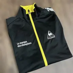【美品】le coq sportif ジャージ 黒/黄 メンズ サイズ Sのサムネイル
