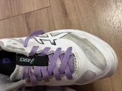 asics バレーボールシューズ ホワイト/パープル