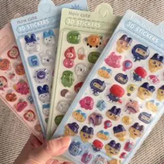 【即日発送】たまごっち　3Dシール　4枚セット ボンボンドロップシール 硬質 2