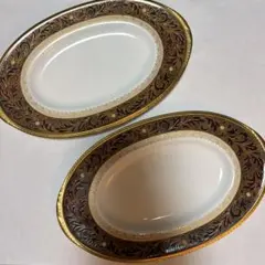 Noritake XAVIER GOLD 楕円皿 2枚セットのサムネイル