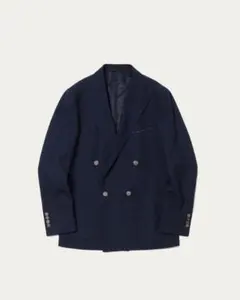 ユナイテッドアローズ　　4ボタンダブルブレストジャケット　紺ブレザー