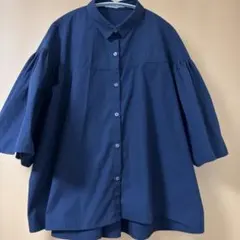 AMERICAN HOLIC ネイビー ブラウス 七分袖 L