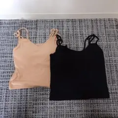 リブ編みブラトップ 2枚セット