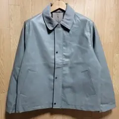 【Lサイズ】ワークマン シンセティックレザー カーコート グレー