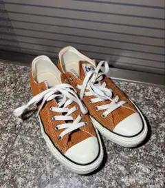 【converse】オレンジ コーデュロイ ALL STAR スニーカー