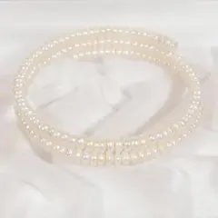 本真珠（淡水パール）のブレスレット（ホワイト、ナチュラルカラー、フリーサイズ）