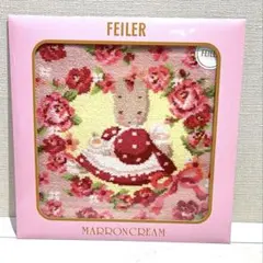 FEILER フェイラー　マロンクリーム サンリオ　ハンカチ　お顔厳選！