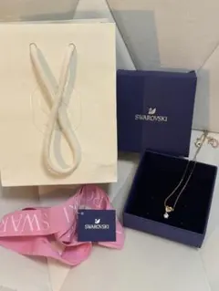 SWAROVSKI ネックレス オクタゴンカット ローズゴールド (紙袋付き 