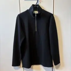 STUDIOUS ハーフジップ プルオーバーニット　ブラック　2サイズ