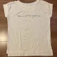 ホワイトメッセージTシャツ サイズ2