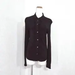 ラルフローレン 長袖フリルブラウス ブラック（M）ストレッチ - メルカリ