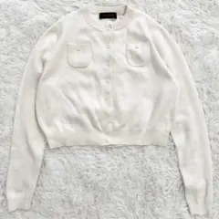 CABaN】コットンカシミヤ クルーネックカーディガンXS白 - メルカリ
