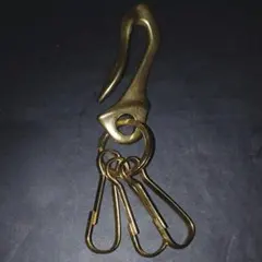 真鍮 カラビナ キーリング キーフック キーホルダー ヴィンテージ ハンドメイド