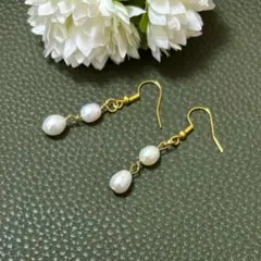 ♡淡水パール♡バロックパール♡サージカルステンレスピアス♡