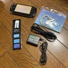 ソニー PSP-3000本体 ブラック充電器、ケース、メモリースティック4つ付き