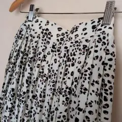 coca コカ ヒョウ柄 プリーツスカート ロングスカート マキシスカート