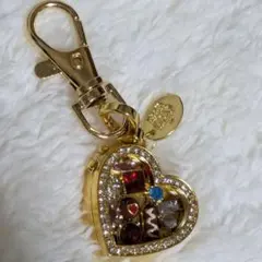 ハート型 キーホルダー ♡チョコレート×ビジュー キラキラ バッグチャーム