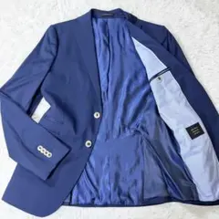 ZARA テーラードジャケット 紺ブレ 裏地総柄 ストライプ 48サイズ　M