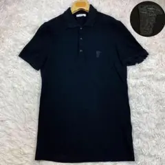 ✨極美品 近年✨ ヴェルサーチ 半袖 ポロシャツ 刺繍ロゴ メデューサ ブラック
