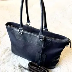 良品★ ペッレモルビダ キャピターノ2way ネイビー ブリーフ ビジネスバッグ