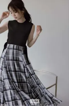 2025年最新】apuweiser-riche サイドリボンチェック柄ドッキング