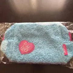 fwee 水色 ポーチ ハートロゴ付き