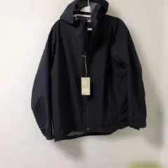 無印良品　透湿撥水　フードジャケット　ダークネイビーM