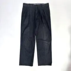 PAPAS パパス コットンリネン デニム トラウザーズ インディゴ 50のサムネイル