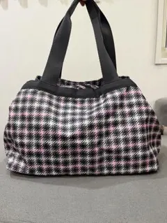 LeSportsac ボストンバッグ 千鳥格子柄 ピンクのサムネイル