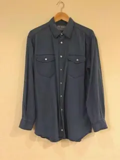 KENZO ネイビーシャツ 古着　トップス