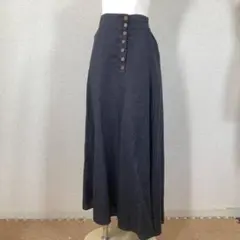 美品 アメリカンラグシー スカート　ロング　リネン100% 0 黒 麻　日本製のサムネイル